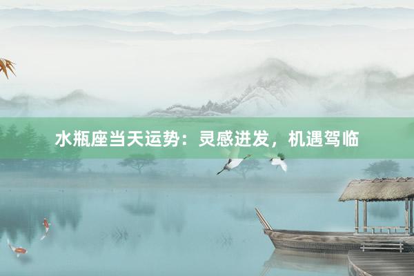 水瓶座当天运势：灵感迸发，机遇驾临